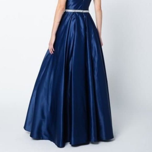 new ROYAL V-Neck Sleeveless A-Line Shape Prom Dress JT696 - Picture 3 of 5